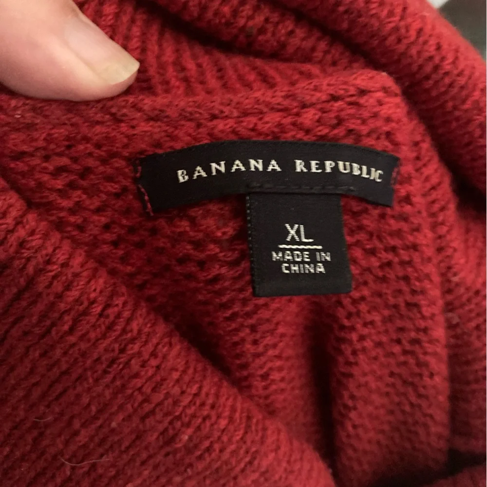 Banana Republic Retro Red Knit Sweater Dress -VTG - Picture 3 of 6